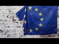 EU flag burns