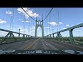 ⁴ᴷ St. Johns Bridge eastbound [4K VIDEO]