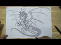 MENGGAMBAR NAGA TERBANG || How to draw winged dragon@DonaArt_Bdg-GoresanJiwa #sketsa#drawing