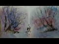 Time lapse watercolor painting