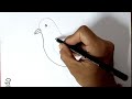 How to draw a bird step by step || সহজে পাখি আঁকা শিখুন || pigeon drawing || pigeon @SajusArt