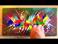 Modern Colorful Abstract Painting In Acrylic | Relaxing & Therapy Art | ASMR Palette Knife