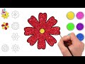 Caterpillar Rainbow Drawing, Painting, Coloring for Kids & Toddlers | Let's Draw, Glitter Paint