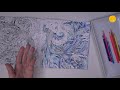 Using my NEON Prismacolor colored pencils!  -- Adult Coloring Tutorial