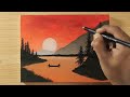 Sunset Seascape Acrylic Painting for Beginners ⛰️✨