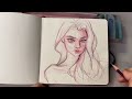 Full process simple portrait sketch| real time