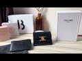 unboxing | CELINE Compact Wallet Triomphe in shiny calfskin