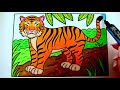 How to Draw a TIGER for Kids 🧡🖤 Tiger Drawing for Kids | Tiger Coloring Pages for Kids