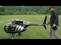 GIGANTIC XXXL HUGHES 500 SCALE MODEL ELECTRIC HELICOPTER FLIGHT DEMONSTRATION