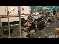 Front squats to 295 x 5 and push press to 300 x 3