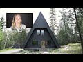 Young woman's modern luxury a-frame! Built on a budget