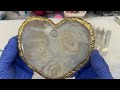 #491 Plan B Resin Heart Coasters With Pressed Flowers - WOW!