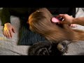 ASMR Stress RELIEF - Hair Brushing & Scalp Tingles (No Talk)