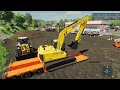 🚧 Car Park Demolition Using Komatsu Dozer & JCB Excavator ⭐ FS22 City Public Works Timelapse