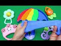 Satisfying ASMR | How to Make Rainbow Lotso Bear Bathtub by Mixing SLIME in Foot Shape CLAY Coloring