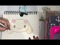 ASMR🌸No talking drawing Sanrio© cinnamon roll with markers and crayons