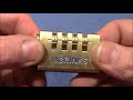 (picking 444) Decoded: BRINKS 4 wheel combination padlock / false gates (quickly, no tools)