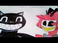 (Reupload) My Alastor The Radio Demon VS Cartoon Cat Drawing (Hazbin Hotel VS Trevor Henderson)