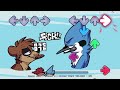 Friday Night Funkin' VS Regular Show FULL WEEK + Benson, Mordecai, Rigby & Finn (FNF Mod) (Cartoon)