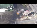 Aerial view of iconic Krispy Kreme that caught fire in Atlanta
