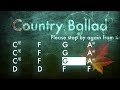 Country Ballad, backing track C major/A minor, 70bpm. Play along & have fun!