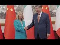 Xi Jinping diz a Meloni que espera desenvolver relações 