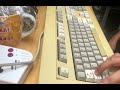 Commodore pc-20 III keyboard with Mitsumi kkq switches typing test