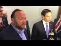 'Don't touch me': Marco Rubio and Alex Jones clash