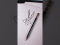 How to draw a sketch of Bugs Bunny’s head #drawingtutorial #howtodraw #bugsbunny #blackwing