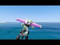 GTA 5 Buzz Lightyear vs Woody vs Jessie Ragdolls & Water Fails [Toy Story] #4