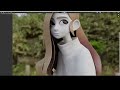 3D Girl Character Sculpt in Blender - 2D concept by Magdalina Dianova