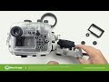 How to insert Sony A6000 camera inside SeaFrogs A6xxx series Salted Line waterproof housing