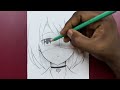 Easy anime sketch | how to draw anime girl - easy steps