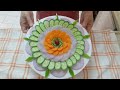 Onion,Cucumber And Carrot Plating Idea/Food Decorations/Healthy Foods #Isabelle Art & Design