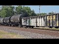 CSX P&LE Heritage unit leads M50224 northbound at Crete,il 072524