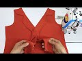 🌺Basic Way to Sew a Beautiful Collar V neck Design in Just 15 Minutes✅️Sewing Techniques