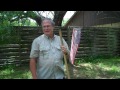 Stirrup hoe demonstration for a garden