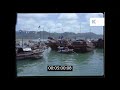 1970s Hong Kong Junk Boats Moored in Aberdeen Harbour, HD from 35mm