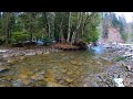 ✅Healing sound of the River for Relax and Deep Sleep 10 Hours Snowy Nature in 4K