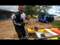 sebelom ke laut o oo km untuk mancing kita setting dolok portable boat