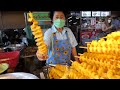For real?? Only $0.30! Selling 1500 of Fried tornado potato per day! | Thailand street food