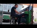 Early morning street piano version of Knight Rider Theme Song #playmeiamyours