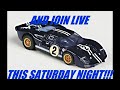 SLOTCAR SATURDAY NIGHT LIVE!!! PREVIEW VIDEO FOR 02/17/24  7pm. CST.