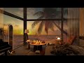 4K Cozy Beach Bedroom in Summer Ambience | Smooth Piano Jazz Music for Relaxing, Chilling