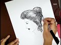 Pen Sketch | How to Draw a Girl's Profile