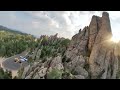 Flying along the needles on Needles Parkway (Custer State Park, SD)