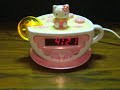SOLD - Hello Kitty Tea Cup Alarm Clock Radio and Night Light