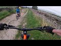 Mountain biking gawpol  1800yr old Roman road. road Burnley on an orange P7 hard tail