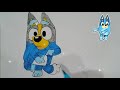 How to draw bluey|bluey with ice cream drawing|❤💙❤ step by step bluey drawing|bluey for toddlers