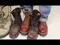 Red Wing 899 8 inch Oro Russet Logger with Vibram sole farmer boot